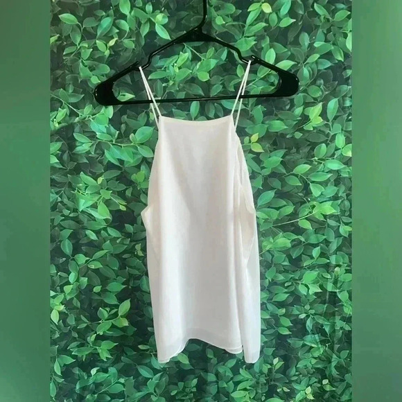 White silk Wayf tank with embroidered collar - Picture 3 of 3